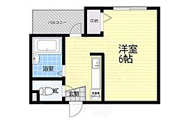 リヴィエール香櫨園 ワンルームの間取図画像