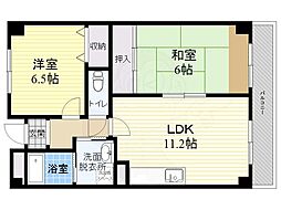 ファミリアル門戸 2LDKの間取図画像