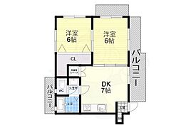 プチ・ロワールA棟 2DKの間取図画像