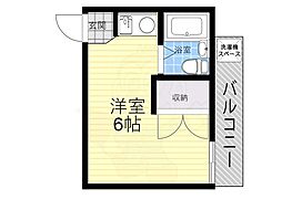仁川ロイヤルハイツ ワンルームの間取図画像