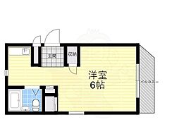 ロイヤルメゾン西宮北口8 ワンルームの間取図画像