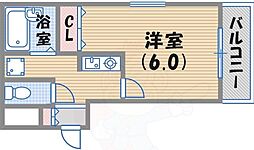 シュエットヨシモト 1Kの間取図画像