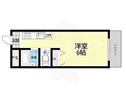 ガーデンズサイド西宮北口 ワンルームの間取図画像