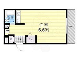 ロイヤルメゾン香櫨園 ワンルームの間取図画像