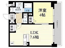CODE西宮甲子園口 1LDKの間取図画像