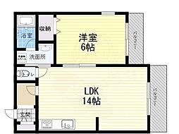 メゾンフォレスト 1LDKの間取図画像