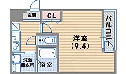 フジパレス仁川1番館 1Kの間取図画像