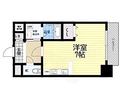 サンコーエグゼクティブアネックス 1Kの間取図画像