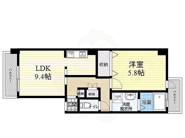 甲子園ロイヤルハイツ ｜兵庫県西宮市瓦林町(賃貸マンション1LDK・4階・42.00㎡)の写真 その2