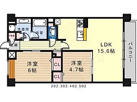 大阪府堺市北区百舌鳥赤畑町２丁65番1号（賃貸マンション2LDK・3階・60.52㎡） その2