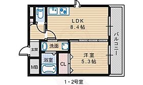 大阪府堺市北区長曽根町815番2号（賃貸マンション1LDK・4階・34.02㎡） その2