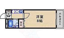 ダ・カーポ中百舌鳥 1Kの間取図画像