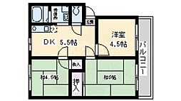 ワコーハイツB棟 3Kの間取図画像