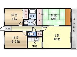 ボッセルコート深井 3LDKの間取図画像