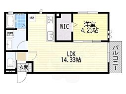 MAISONLUNA 1LDKの間取図画像