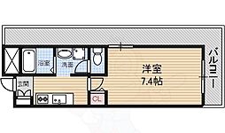 ブリリアントグリーン三国ケ丘 1Kの間取図画像