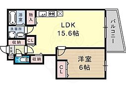 アリエント 1LDKの間取図画像