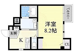 エヌエム・トラントアン ワンルームの間取図画像