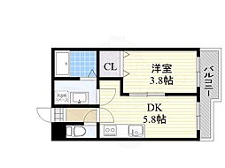 SAKURAPREMIUMSUITE南野田 1DKの間取図画像