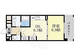 鈴の音 1DKの間取図画像