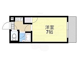 アヴニール森 1Kの間取図画像