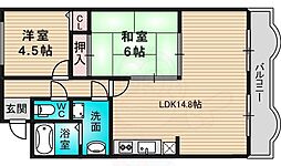 プリムローズ 2LDKの間取図画像