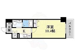 フェニックスレジデンス堺東 1Kの間取図画像