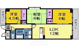 ステイブル向陵 3LDKの間取図画像