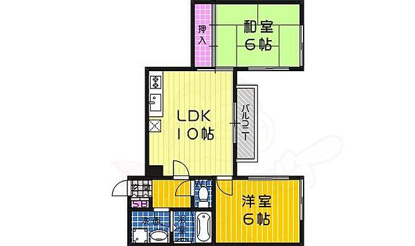 グレイスフル深井 402｜大阪府堺市中区深井清水町(賃貸マンション2LDK・4階・47.00㎡)の写真 その2