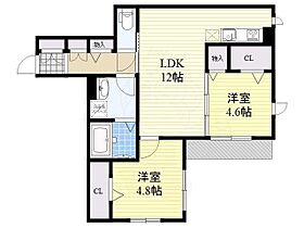 大阪府堺市堺区中三国ヶ丘町４丁（賃貸アパート2LDK・2階・53.10㎡） その2