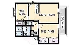 大阪府堺市中区辻之（賃貸アパート2LDK・1階・53.25㎡） その2