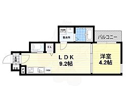 Osaka Metro御堂筋線 新金岡駅 徒歩11分の賃貸アパート 2階1LDKの間取り