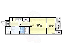 シーエムアンウエスト 2Kの間取図画像