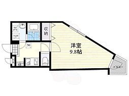 グラディオ大浜 1Kの間取図画像