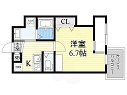 エヌエムサンカンテセット 1Kの間取図画像