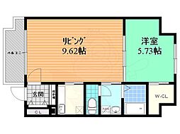 プロスピリティー堺東 1LDKの間取図画像