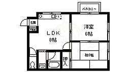 ハイツラベンダー 2DKの間取図画像