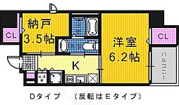 ディアコート宿屋町 1SKの間取図画像