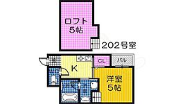 グランビア甲斐町東 1Kの間取図画像