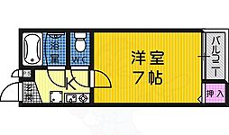 シルフィード堺 1Kの間取図画像