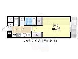 GLUCKMAISONS-SAKAIXVI 1Kの間取図画像