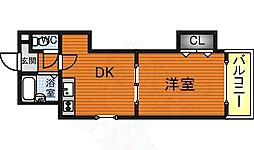 メイプルハウス 1DKの間取図画像