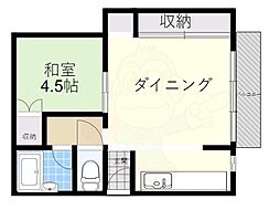 ヴェルドミール堺 1LDKの間取図画像