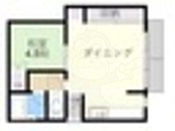 ヴェルドミール堺 1LDKの間取図画像