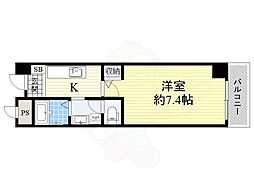 ブリリアントグリーン三国ケ丘 1Kの間取図画像
