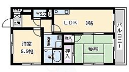 パルハイツA 2LDKの間取図画像