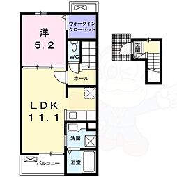 メゾンドリック3 1LDKの間取図画像