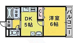 メゾンドールトキワ 1DKの間取図画像
