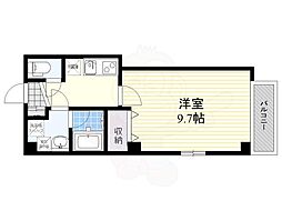グラディオ大浜 1Kの間取図画像