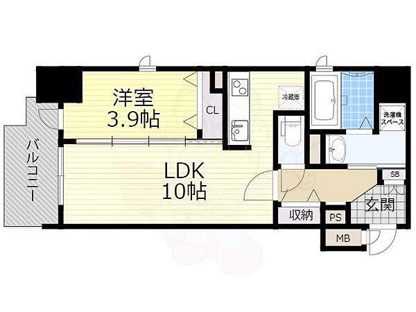 アヴェニール北浜 ｜大阪府大阪市中央区道修町１丁目(賃貸マンション1LDK・8階・36.90㎡)の写真 その2